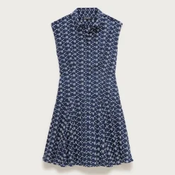 Mini eyelet shirt-dress
