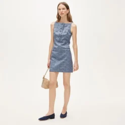 Mini sheath dress in tweed