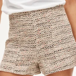 Mini short in tweed