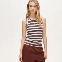 New perfect-fit high-neck tank top in stripe