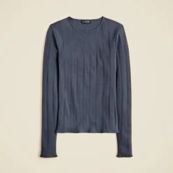 New pointelle long-sleeve T-shirt
