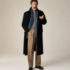 New York double-breasted overcoat in wool melton