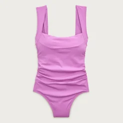 Nia ruched squareneck one-piece