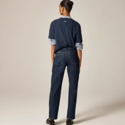 Nipped straight jean