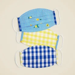 Pack-of-three nonmedical face masks in mixed prints