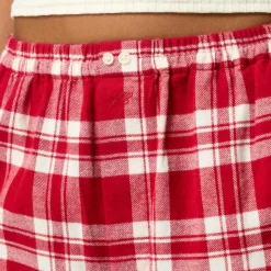 Pajama pant in plaid cotton flannel