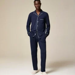 Pajama set in cotton-blend jersey