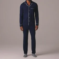 Pajama set in cotton-blend jersey