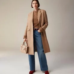 Palais topcoat in Italian wool-blend melton