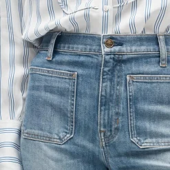 Patch-pocket denim trouser jean