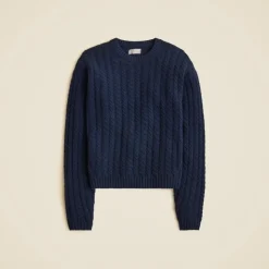 Perfect cashmere cable-knit crewneck sweater