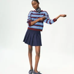 Perfect cashmere crewneck sweater in stripe