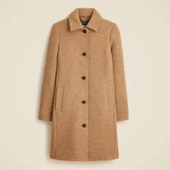 Petite car coat in Italian boiled wool