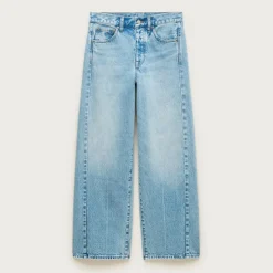 Petite Everyday side-panel wide-leg ankle jean in rigid