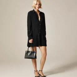 Petite new Amelia shirt-dress in crepe de chine