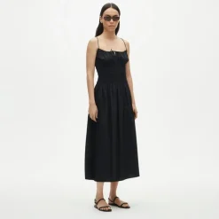 Petite Reverie dress in cotton poplin
