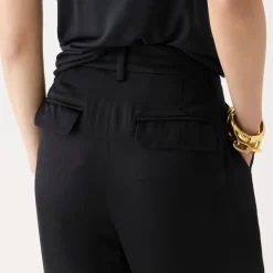 Petite straight-leg essential pant in luster crepe