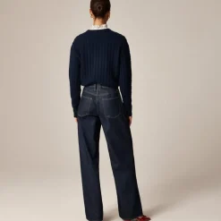 Petite utility low-rise wide-leg jean