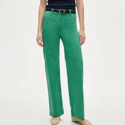 Petite wide-leg trouser in chino