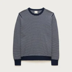 Pima cotton sweater in stripe