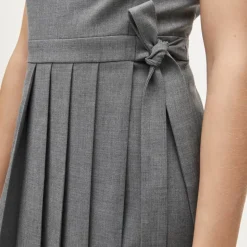Pleated mini dress with tie detail