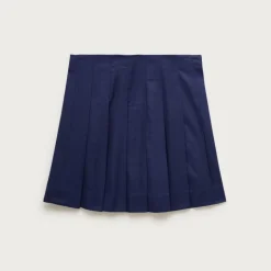 Pleated mini skirt in Gramercy linen blend