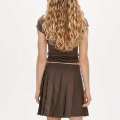 Pleated prep mini skirt