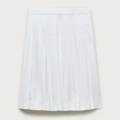 Pleated skirt in cotton poplin