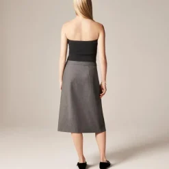 Pleated wrap skirt