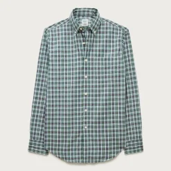 Poplin shirt with button-down collar