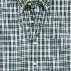 Poplin shirt with button-down collar