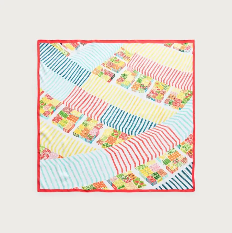 Printed silk scarf