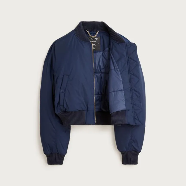 Puffer bomber jacket with PrimaLoft®