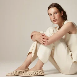 Quinn handwoven ballet flats in leather