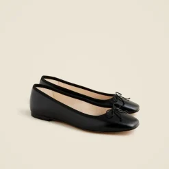 Quinn square-toe ballet flats in leather