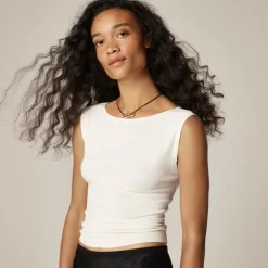 Refined rib shell tank top