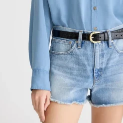Relaxed denim short in chestnut wash