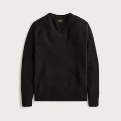 Relaxed midweight cashmere V-neck sweater