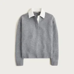 Relaxed sweater-polo in vintage wool