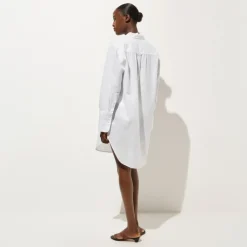 Relaxed-fit beach shirt in linen-cotton blend