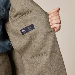 Relaxed-fit suit jacket in English merino wool