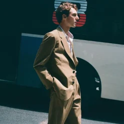 Relaxed-fit suit jacket in cotton poplin