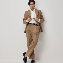 Relaxed-fit suit jacket in cotton poplin