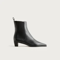 Remi square-toe ankle boots in leather