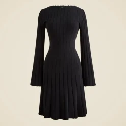Rib-knit mini sweater-dress