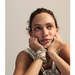 Ridged cuff bracelet