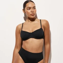 Ruched underwire bikini top