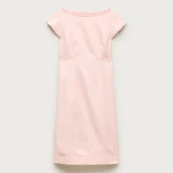 Ruffle-trim dress in Gramercy linen blend