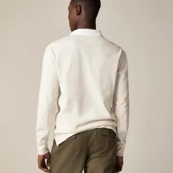 Rugby shirt with striped placket