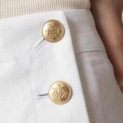 Sailor skort in stretch linen blend